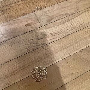Script M necklace